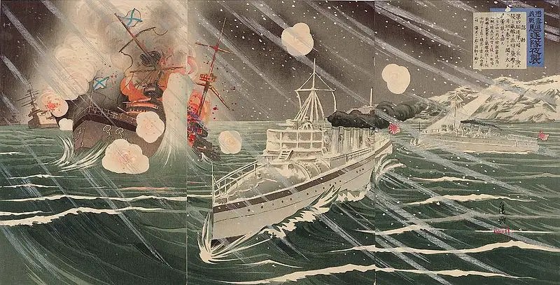 Andrew Bertan Japanese ship pn ocean painting Andrew Bertan